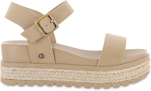 ميا أحذية كيرا نسائية منصة ، espadrille raffia sole ، sand ، حجم 7.5 in Saudi Arabia