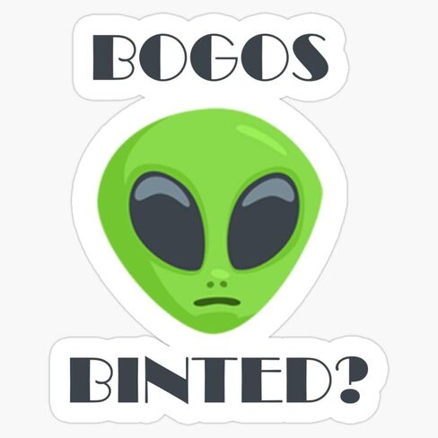 Magnet Bogos Binted? Magnetic Vinyl Sticker 5" in Saudi Arabia