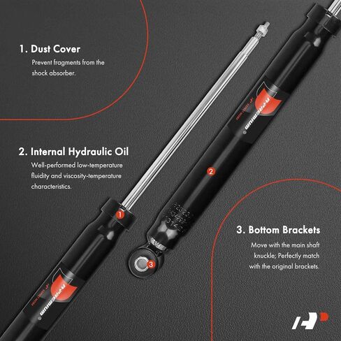 A-Premium Rear Shock Absorber Strut Assembly Compatible with Ford Focus 2000-2011, 2-PC Set in Saudi Arabia
