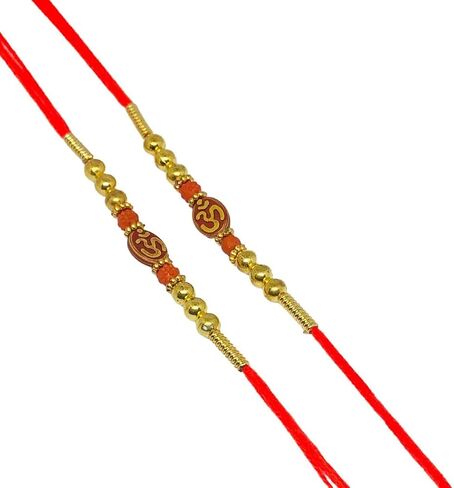 TheNext7 Set of 2 Rakhi Designs Rakhi for Brothers, rakhadi, New rakhis, Raksha Bandhan Indian Bracelet Beads Rakhi Thread Bhaiya Bhabhi Rakhi Bracelet Rakhi in Saudi Arabia
