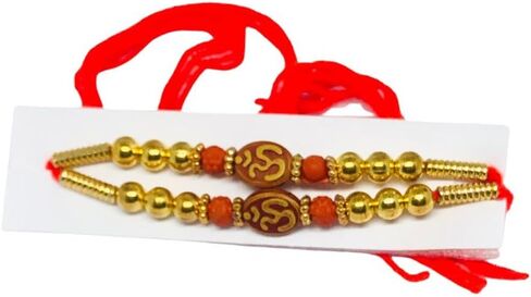 TheNext7 Set of 2 Rakhi Designs Rakhi for Brothers, rakhadi, New rakhis, Raksha Bandhan Indian Bracelet Beads Rakhi Thread Bhaiya Bhabhi Rakhi Bracelet Rakhi in Saudi Arabia