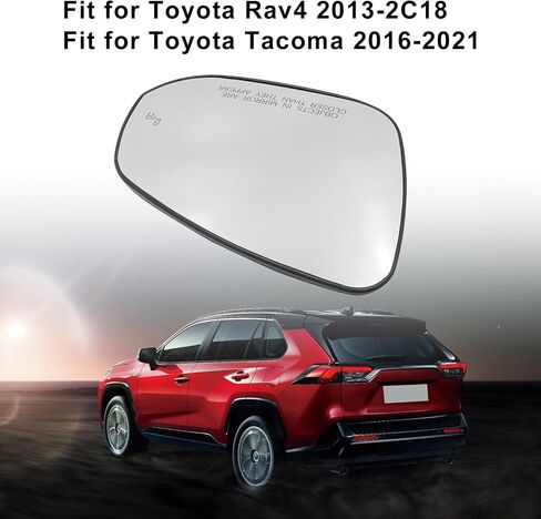 Right Passenger Side Mirror Glass with Blind Spot Detection Rearview Mirror Lens with Heat Defogging Backing Plate 87931-42E50 fit for Toyota RAV4 2013-2018 fit for Tacoma Toyota 2016-2021 in Saudi Arabia