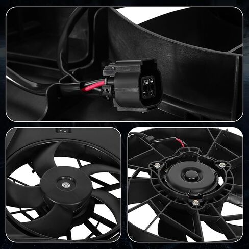 AUTOSAVER88 Engine Radiator Cooling Fan Assembly Compatible with 2009-2017 Chevrolet Traverse 2007-2017 GMC Acadia 2008-2017 Buick Enclave 2007-2010 Saturn Outlook 2.5L 3.6L L4 V6 in Saudi Arabia