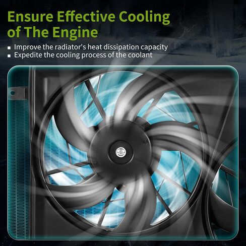 AUTOSAVER88 Engine Radiator Cooling Fan Assembly Compatible with 2009-2017 Chevrolet Traverse 2007-2017 GMC Acadia 2008-2017 Buick Enclave 2007-2010 Saturn Outlook 2.5L 3.6L L4 V6 in Saudi Arabia