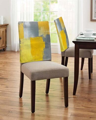 TOMWISH Chair Back Covers Set of 4 Orange Chair Back Cover Removable Kitchen Chair Slipcovers Seat Protector for Party Banquet Christmas Decorations in Kuwait
