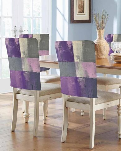 TOMWISH Chair Back Covers Set of 4 Orange Chair Back Cover Removable Kitchen Chair Slipcovers Seat Protector for Party Banquet Christmas Decorations in Kuwait