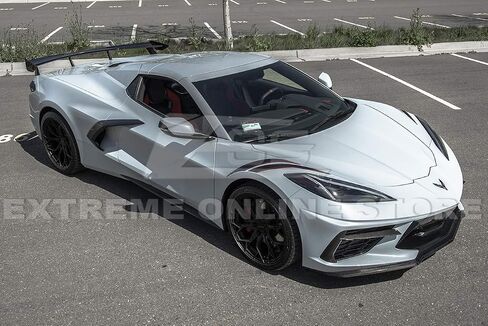 استبدال لعام 2020-Corvette C8 | جنرال موتورز مصنع مصنع ألياف الكربون الأمامية الجانبية الجانبية لهجة إدراج مدي in Saudi Arabia
