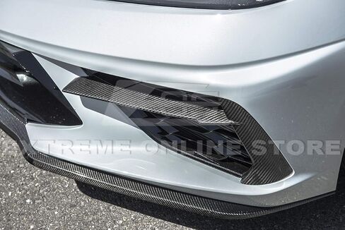 استبدال لعام 2020-Corvette C8 | جنرال موتورز مصنع مصنع ألياف الكربون الأمامية الجانبية الجانبية لهجة إدراج مدي in Saudi Arabia