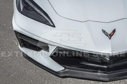 استبدال لعام 2020-Corvette C8 | جنرال موتورز مصنع مصنع ألياف الكربون الأمامية الجانبية الجانبية لهجة إدراج مدي in Saudi Arabia