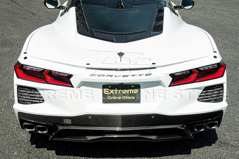 استبدال لنماذج Corvette C8 الحاضرة 2020 | جنرال موتورز مصنع مصنع ألياف الكربون الخلفية الجانبية الشبكية غلاف تنفيس إدراج زوج in Saudi Arabia