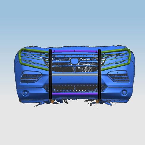 Black Horse Grille Brush Guard Guard Modular Black متوافق مع 2016-2022 Honda Pilot-17H151402MA in Saudi Arabia