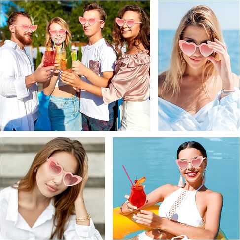 Heart Sunglasses Bachelorette Vintage Heart Shaped Glasses for Wedding Bridesmaid Party Favor Accessories in Kuwait