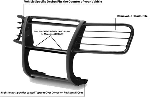 Black Horse Grille Brush Guard Guard Modular Black متوافق مع 2002-2005 Ford Explorer-17FJ26MA in Kuwait