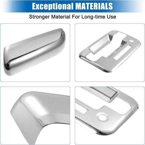 X AutoHaux Automotive Door Door Handle Covering Cover Rireview Cover Cover For Ford F150 2009-2014 DOOR HANDECTOR مع غطاء مرآة جانبية in Saudi Arabia