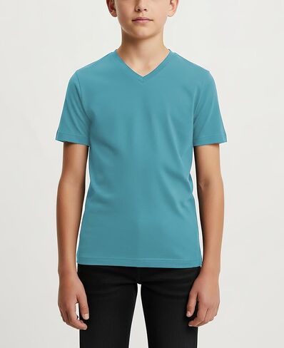 Andrew Scott Youth Athletic T-Shirts | Dry-Fit Moisture Wicking Short Sleeve V Neck Tees | Boys Girls | Multi Packs in Saudi Arabia
