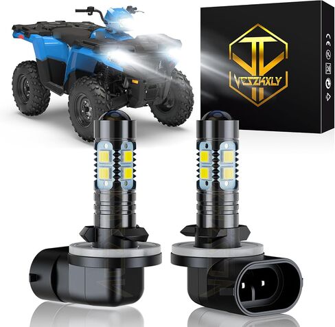 متوافق مع Polaris Sportsman 400 450 500 550 570 600 700 800 XP 3 X المصابيح الأمامية ، 12V 35W 4010253 مصابيح كهربائية ، 886/894/881 مصابيح المصابيح الأمامية ، 6000K أبيض مشرق ، 2 حزمة in Saudi Arabia