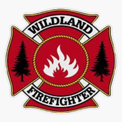Wildland Firefighter Symbol Sticker Bumper Sticker Vinyl Decal 5" in Saudi Arabia
