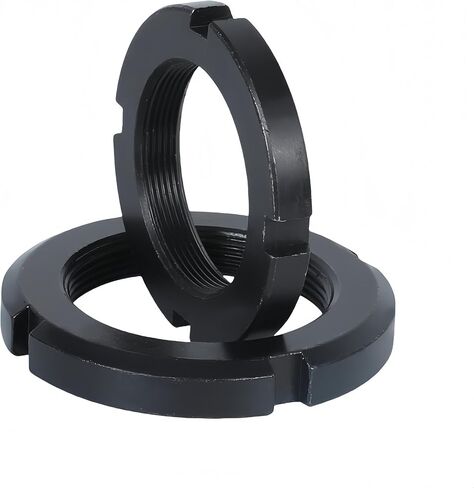 NACX M52 x 1.5mm Retaining Four-Slot Slotted Round Nuts, Carbon Steel, 2Pcs in Kuwait