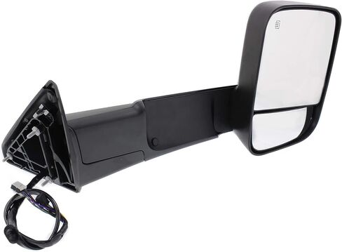 Garage-Pro Passenger Side Power Heated Towing Mirror for Ram 2500 3500 2013-2018 Power Fold With Signal Light, Memory & Puddle Lamp Textured 7 x 11 Inch Glass, With Towing Package in Saudi Arabia