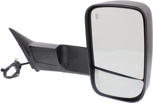 Garage-Pro Passenger Side Power Heated Towing Mirror for Ram 2500 3500 2013-2018 Power Fold With Signal Light, Memory & Puddle Lamp Textured 7 x 11 Inch Glass, With Towing Package in Saudi Arabia