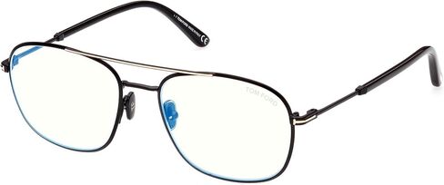 Eyeglasses Tom Ford FT 5830 -B 001 Shiny Black,"t" Logo/Blue Block Lenses in Saudi Arabia
