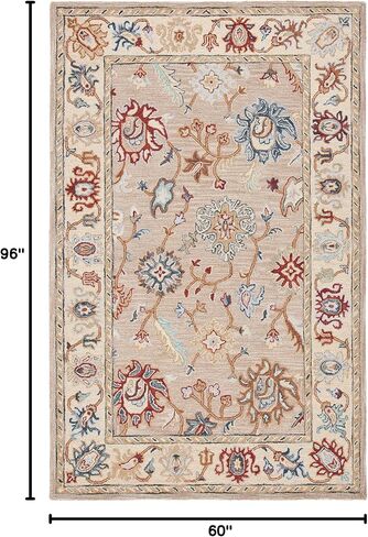 سجادة SAFAVIEH Heritage Collection - 2'3" x 8'، بني وبيج، صوف شرقي تقليدي مصنوع يدويًا، مثالية للمناطق ذات حركة المرور العالية في غرفة المعيشة وغرفة النوم (HG825A) in Saudi Arabia