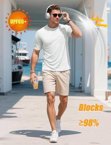 Magcomsen Mens Pocket Tee Tee Upf 80+ قمصان حماية من الشمس in Kuwait