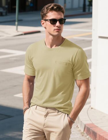 Magcomsen Mens Pocket Tee Tee Upf 80+ قمصان حماية من الشمس in Kuwait
