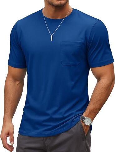 Magcomsen Mens Pocket Tee Tee Upf 80+ قمصان حماية من الشمس in Kuwait