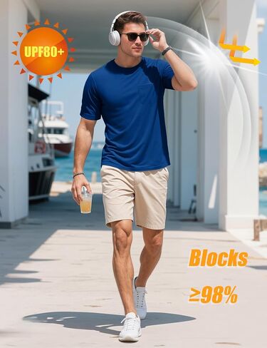 Magcomsen Mens Pocket Tee Tee Upf 80+ قمصان حماية من الشمس in Kuwait