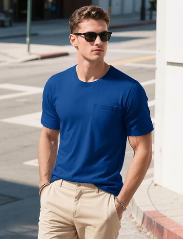 Magcomsen Mens Pocket Tee Tee Upf 80+ قمصان حماية من الشمس in Kuwait