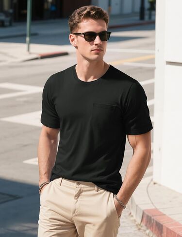 Magcomsen Mens Pocket Tee Tee Upf 80+ قمصان حماية من الشمس in Saudi Arabia