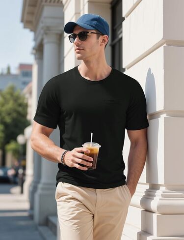 Magcomsen Mens Pocket Tee Tee Upf 80+ قمصان حماية من الشمس in Saudi Arabia