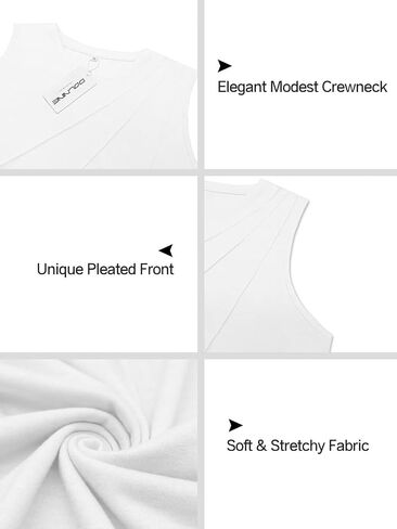 DOLNINE Plus-Size-Tank-Tops-for-Women Summer Dressy Casual Sleeveless Business Blouses Loose Fit Pleated Office Work Shirts in Saudi Arabia