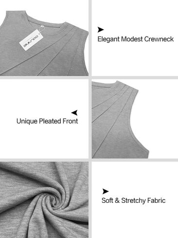 DOLNINE Plus-Size-Tank-Tops-for-Women Summer Dressy Casual Sleeveless Business Blouses Loose Fit Pleated Office Work Shirts in Saudi Arabia