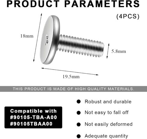 4PCS Lower Engine Cover Bolt Pin Screws, Radiator Engine Splash Shield Hardware Replaces 90105-TBA-A00, Lower Cover Bolts Compatible with Accord 2014-2020 Civic CRV 2017-2020 in Saudi Arabia
