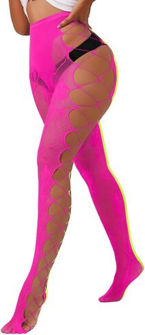 Goth Tights For Women,Sheer Floral Lace Patterned Stockings,Sexy Fishnets Cosplay Punk Rock Club in Kuwait