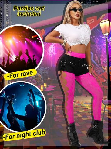 Goth Tights For Women,Sheer Floral Lace Patterned Stockings,Sexy Fishnets Cosplay Punk Rock Club in Kuwait