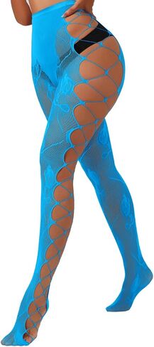 Goth Tights For Women,Sheer Floral Lace Patterned Stockings,Sexy Fishnets Cosplay Punk Rock Club in Saudi Arabia