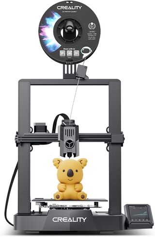 طابعة Creality Ender 3 V3 ثلاثية الأبعاد الرسمية مع سرعة طباعة 600 مم/ثانية، تم ترقيتها بنظام Core XZ Motion System، بثق خالٍ من الانسداد 60 وات 300 درجة مئوية، سخان Hotend ذو مستوى بناء تلقائي، حجم البناء 8.66 × 8.66 × 9.84 بوصة in Kuwait
