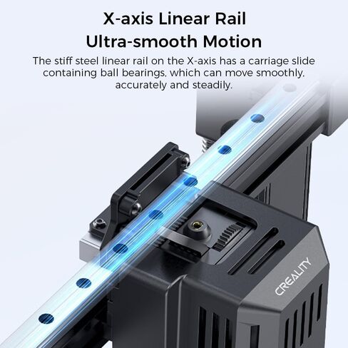 طابعة Creality Ender 3 V3 ثلاثية الأبعاد الرسمية مع سرعة طباعة 600 مم/ثانية، تم ترقيتها بنظام Core XZ Motion System، بثق خالٍ من الانسداد 60 وات 300 درجة مئوية، سخان Hotend ذو مستوى بناء تلقائي، حجم البناء 8.66 × 8.66 × 9.84 بوصة in Kuwait