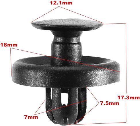Rexka Front Fender Push-Type Clips for Vibe Celica Matrix GM 88970767 Toyota 90467-10183 Subaru 909130043 (Pack of 25) in Saudi Arabia