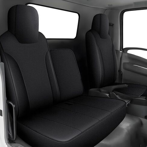 Custom Fit Seat Covers for Isuzu NPR: 2006-2019 2020 2021 2022 2023 2024 Leather Car Seat Covers Full Set Black in Kuwait