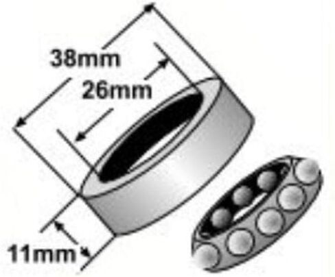 Steering Bearing Set Fits Mitsubishi Replaces 1174-2201-130 in Saudi Arabia