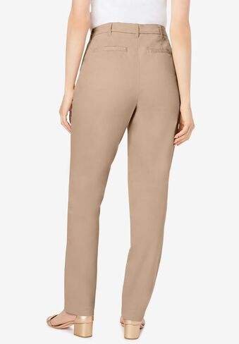 Jessica London Women's Plus Size Casual Stretch Straight Leg Chino Pants in Kuwait