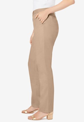 Jessica London Women's Plus Size Casual Stretch Straight Leg Chino Pants in Kuwait