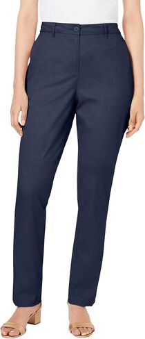 Jessica London Women's Plus Size Casual Stretch Straight Leg Chino Pants in Kuwait