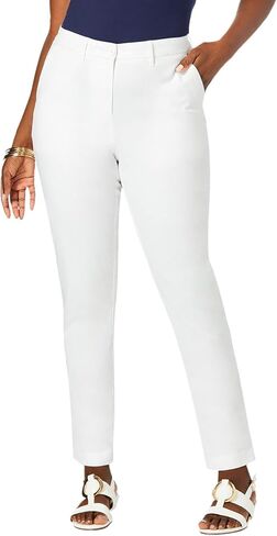 Jessica London Women's Plus Size Casual Stretch Straight Leg Chino Pants in Kuwait
