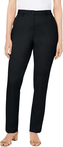 Jessica London Women's Plus Size Casual Stretch Straight Leg Chino Pants in Kuwait