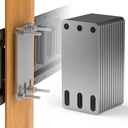 12 Pcs E Track Plate | E-Track Backing Plate Installation Kit | Heavy Duty E-Track Rail Accessories with Bolts, Nuts and Washers | Suitable for Trucks, Trailers, Wooden Floors in Saudi Arabia